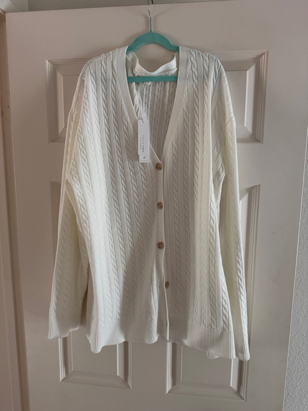 GENTLE FAWN | LUCIA CARDIGAN | WHITE